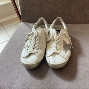 Golden goose superstar sneakers with gold star/accents. GUC size 37.